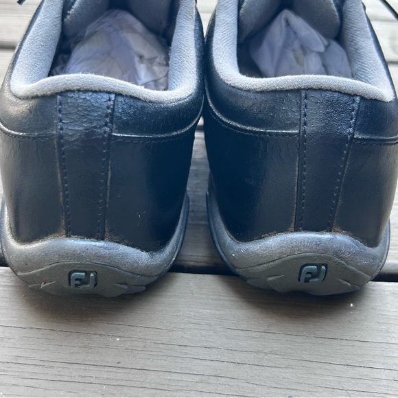 FootJoy Summer Series Black Grey Leather Golf Shoes 98846 | Ladies Size 8.5 - Picture 5 of 13